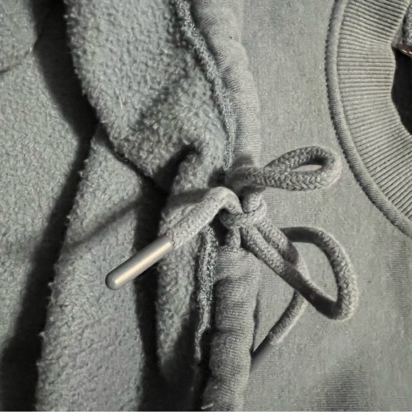 ZARA crop top sweater blue size small cinch feature - Picture 10 of 12